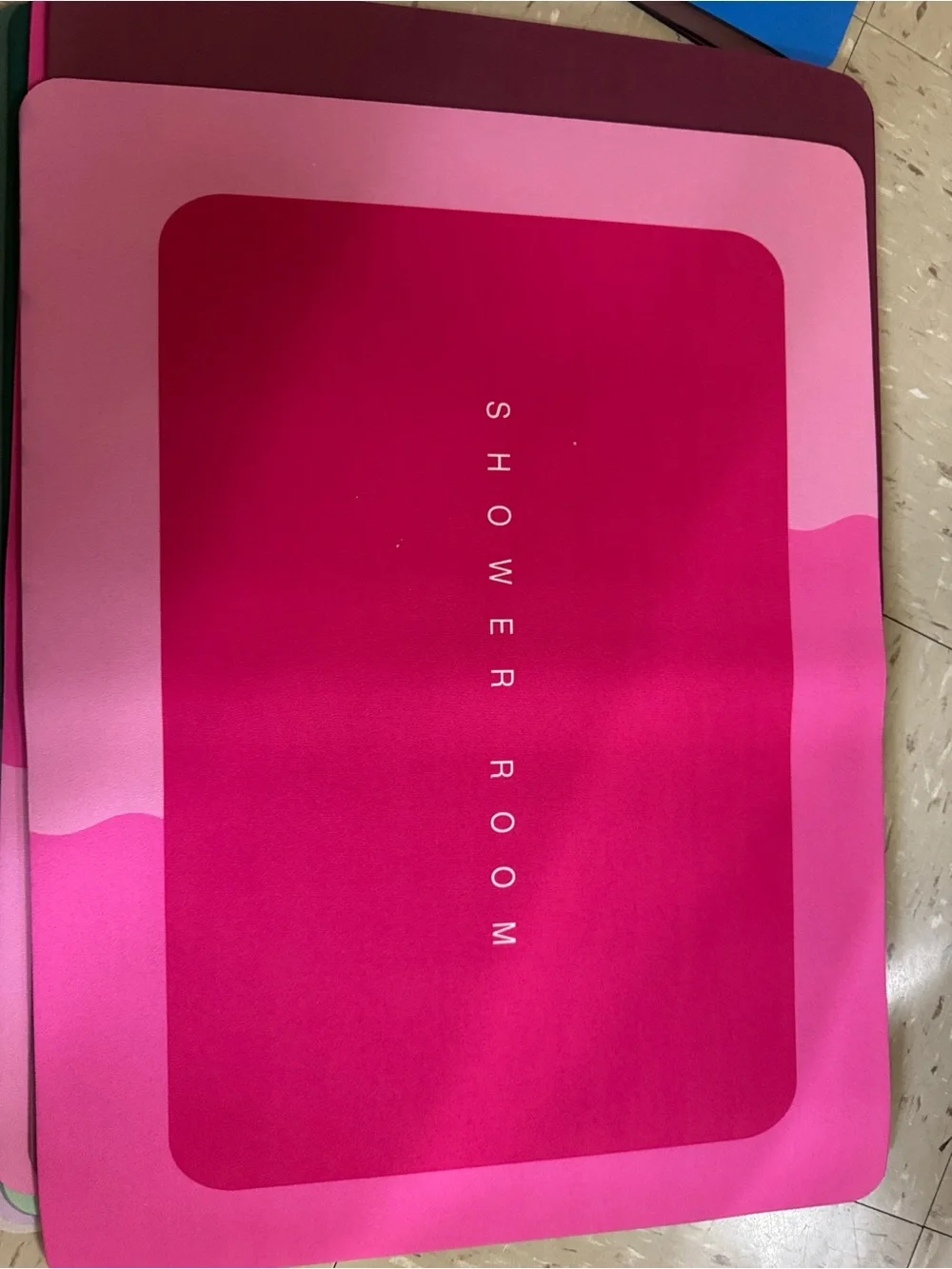10 pieces Bathroom Non-Slip Bath Mat Set in Pink, Green, Purple….